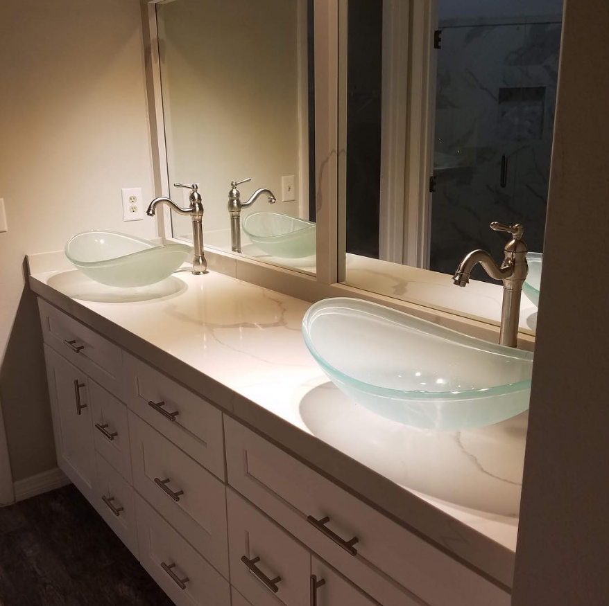 Bathroom 1 bathroom countertop with sinks