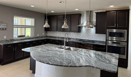 gray granite kitchen island countertop melbourne fl