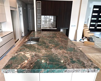 green quartzite kitchen island countertop melbourne fl