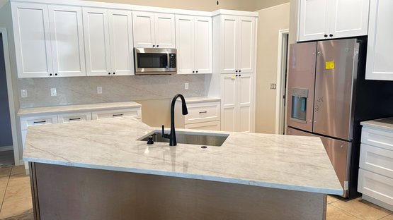quartzite kitchen countertops with white cabinets melbourne fl