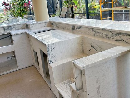 white marble outdoor kitchen countertops melbourne fl
