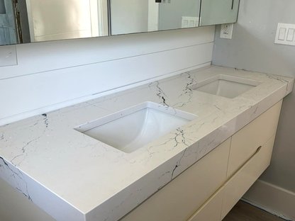 white quartz double vanity countertop melbourne fl